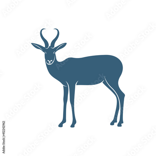 Antelope design vector illustration  Creative antelope logo design concepts template  icon symbol