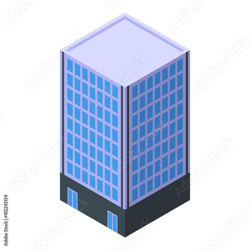 Company building icon. Isometric of company building vector icon for web design isolated on white background