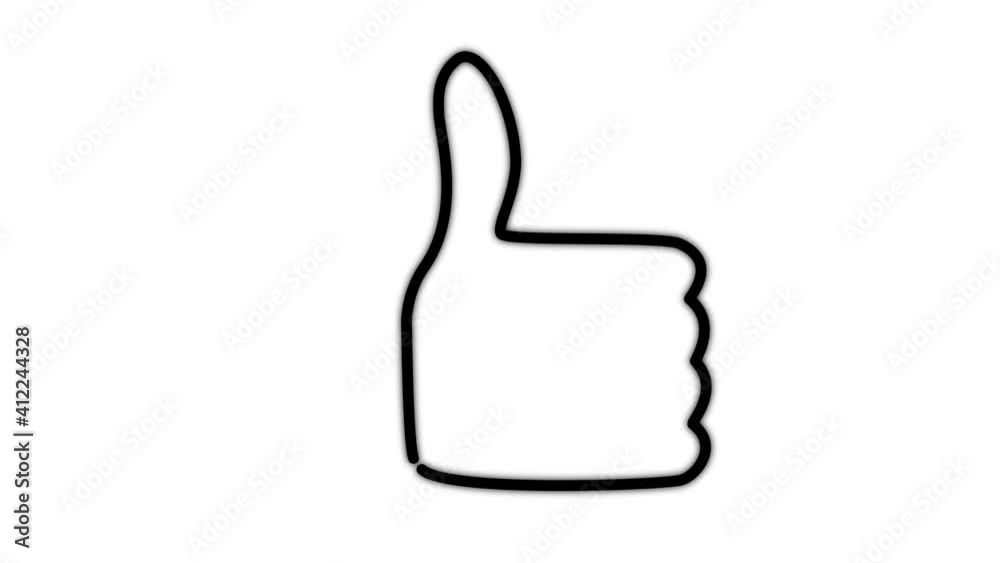 hand with a raised finger. hand shows a like sign. video illustration. hand with a raised finger. hand shows a like sign. video illustration.