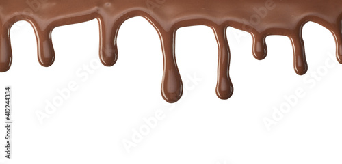Close-up of chocolate dripping from the top
