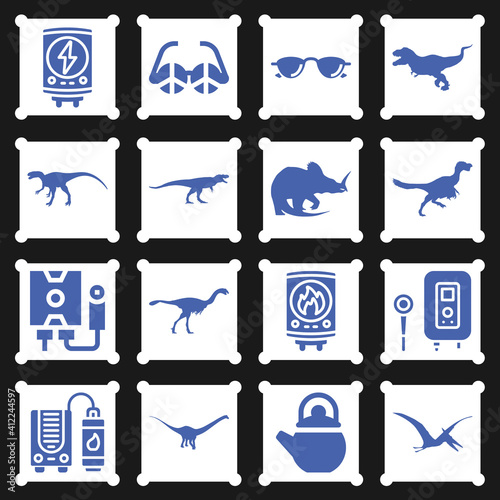 16 pack of slowed  filled web icons set