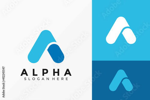 Bild auf Leinwand Letter A Alpha Logo Design