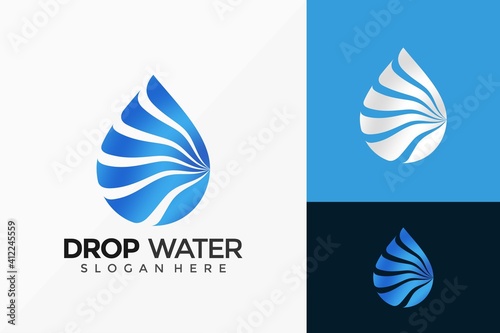 Pure Drop Water Logo Design. Creative Idea logos designs Vector illustration template