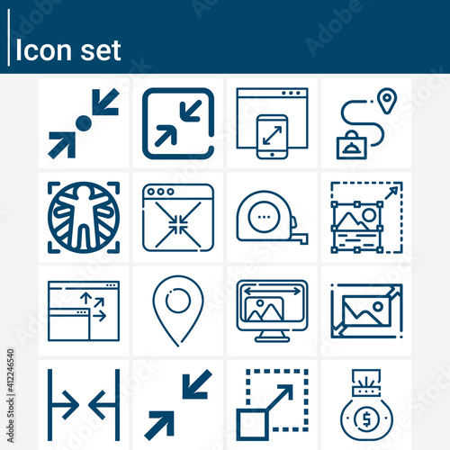 Simple set of residents related lineal icons.