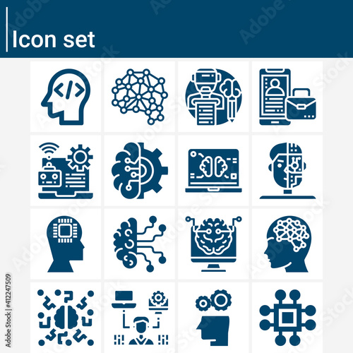 Simple set of administrative unit related filled icons.