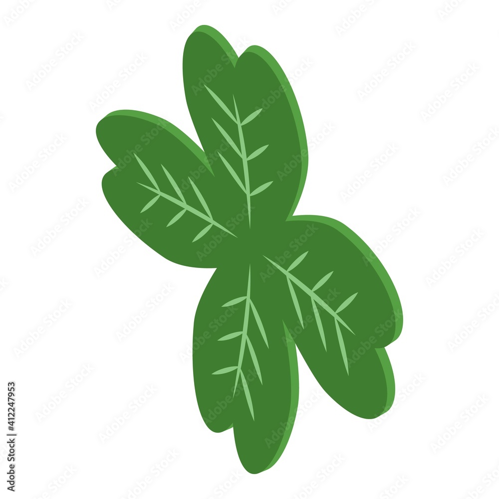 Four leaf clover icon. Isometric of four leaf clover vector icon for web design isolated on white background Four leaf clover icon. Isometric of four leaf clover vector icon for web design isolated on white background