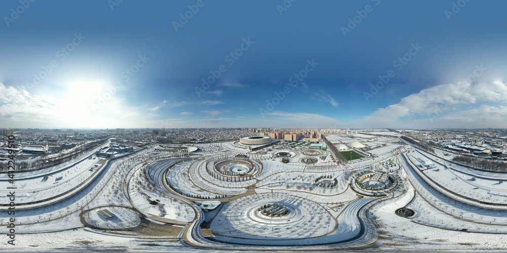 winter park of the city of Krasnodar, panorama