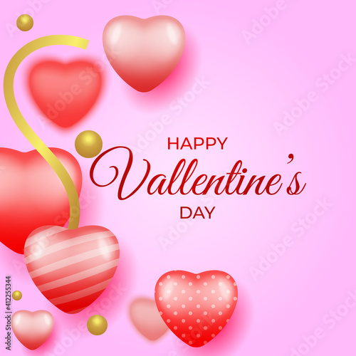 Valentines Day vector illustration. Happy Valentines Day Background vector