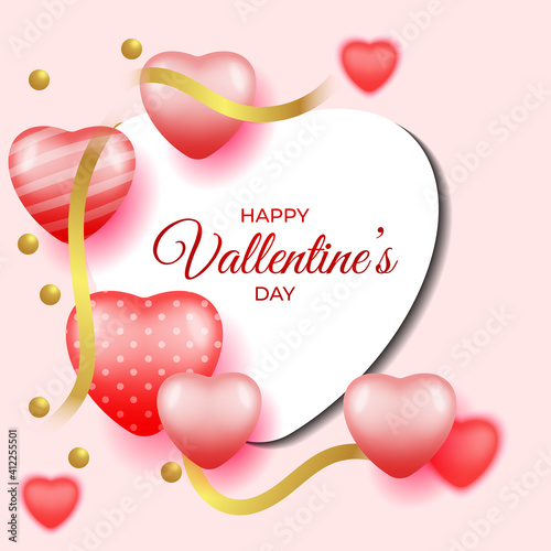 Valentines Day vector illustration. Happy Valentines Day Background vector