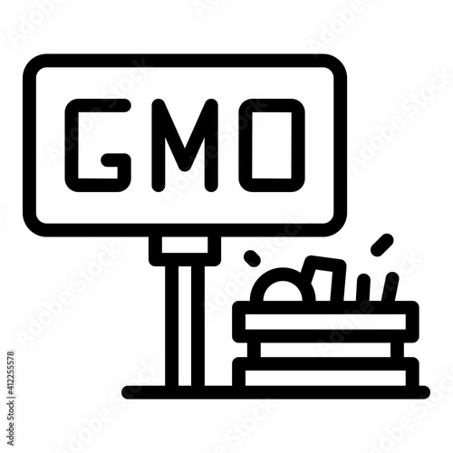 Bioengineering food icon. Outline bioengineering food vector icon for web design isolated on white background