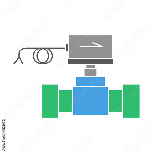 Flow switch sensor for plumbing, icon vector