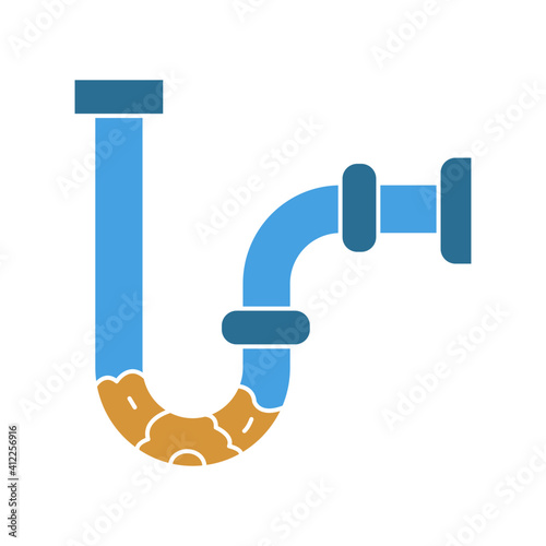 Icon of clogged siphon