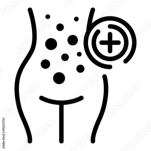 Allergic body icon. Outline allergic body vector icon for web design isolated on white background