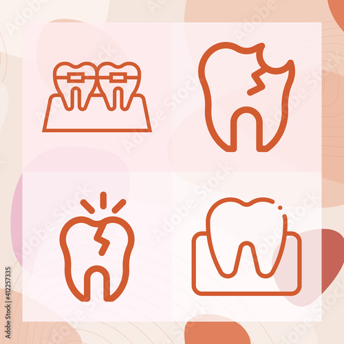 Simple set of posterior related lineal icons