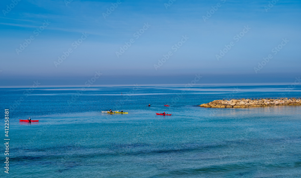 Landscape of Mediterranean sea at Tel Aviv, Israel. Landscape of Mediterranean sea at Tel Aviv, Israel.