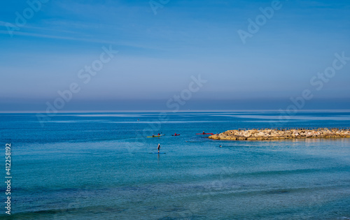 Landscape of Mediterranean sea at Tel Aviv, Israel.