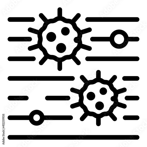 Disease bacteria icon. Outline disease bacteria vector icon for web design isolated on white background