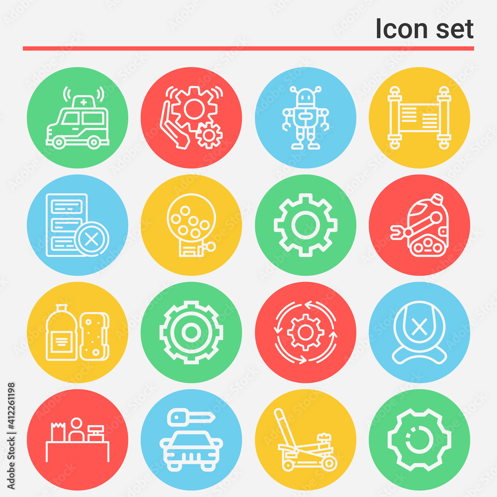 16 pack of reverse lineal web icons set 16 pack of reverse lineal web icons set