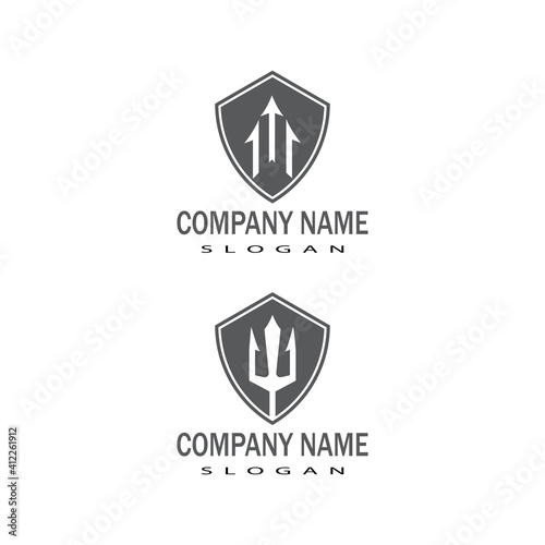 Trident Logo Template vector icon illustration design
