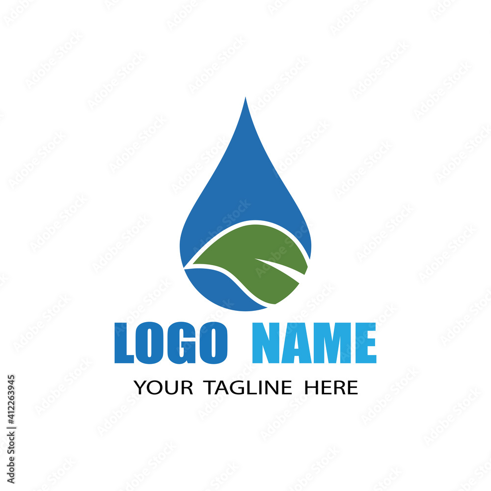 Water drop Logo Template vector illustration design