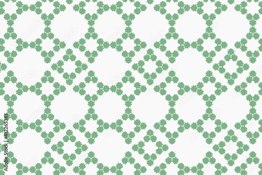 Background with a floral pattern in green tones Background with a floral pattern in green tones