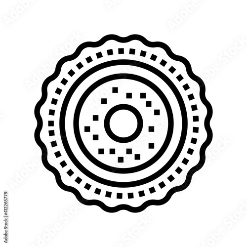 egg cell line icon vector. egg cell sign. isolated contour symbol black illustration