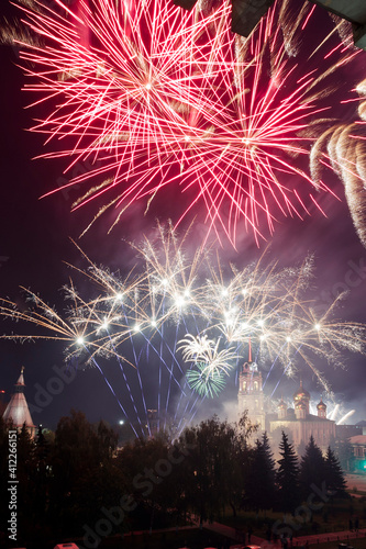 Festive fireworks over Tula #412266151