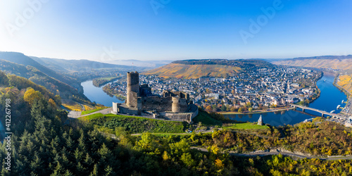Landshut castle ruins above the Moselle, Bernkastel-Kues, Moselle, Rhineland-Palatinate, Germany, photo