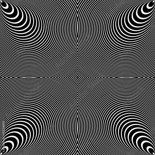 3D illusion in lines pattern. Abstract textured background.