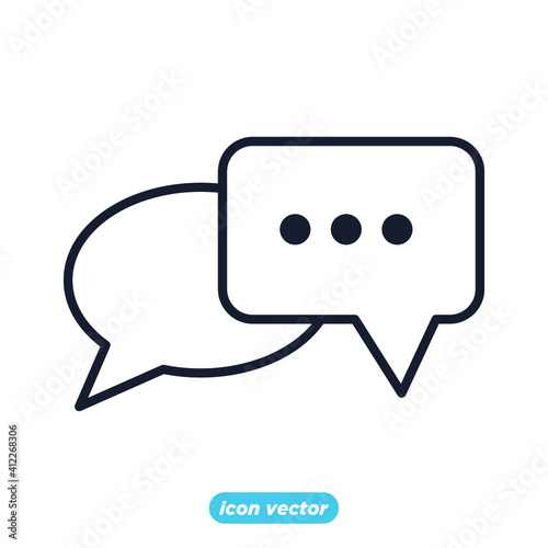 Message Chat icon. SMS mail symbol template for graphic and web design collection logo vector illustration