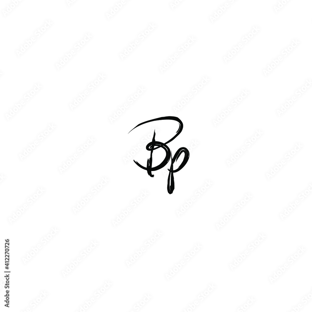 BP initial handwritten calligraphy, for monogram and logo BP initial handwritten calligraphy, for monogram and logo