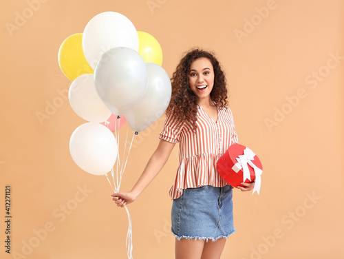 Beautiful young woman with ...