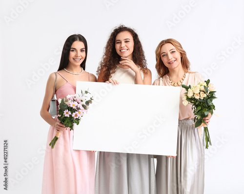 Beautiful women with flower...