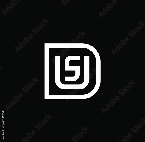 Letters DUS monogram. DUS logo.