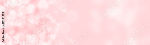 Abstract Backgrounds hart bokeh on pink background in valentine 's day