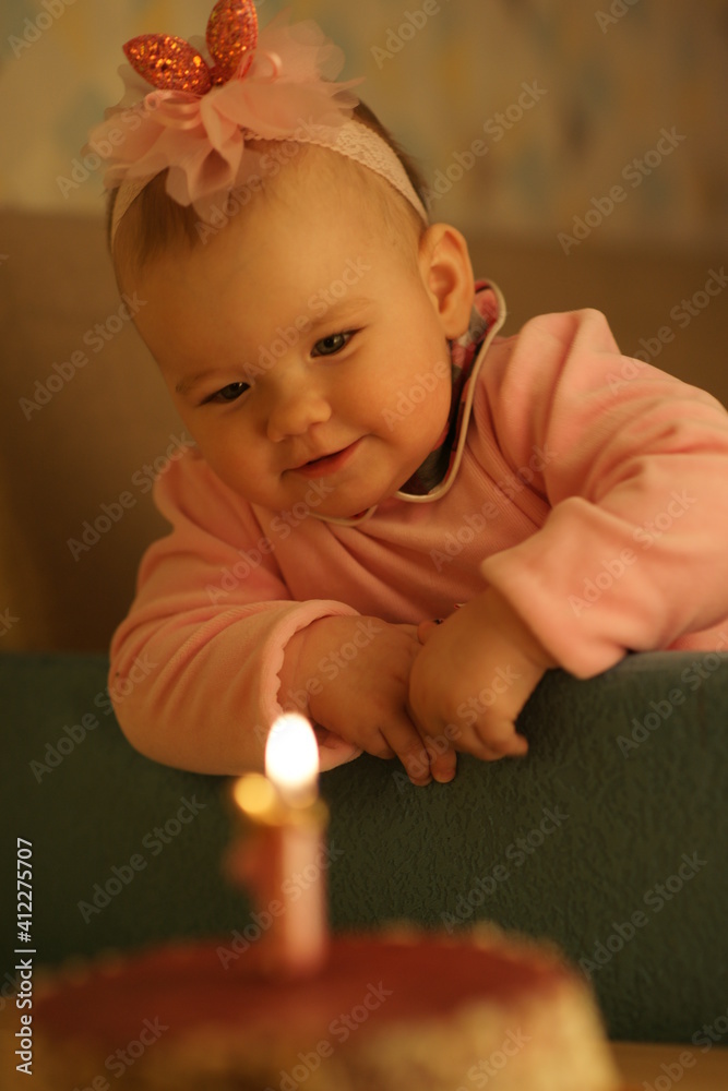 Naklejka premium First Birthday