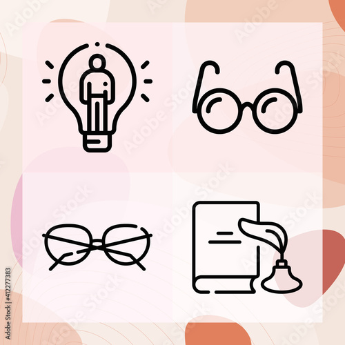 Simple set of anticipate related lineal icons