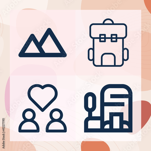 Simple set of ties related lineal icons