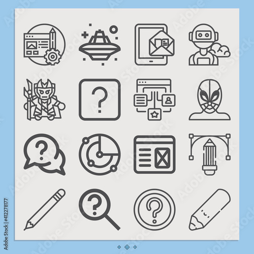 Simple set of subject related lineal icons.