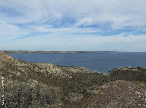 View of the coast of the Valdes Peninsula, Argentina 