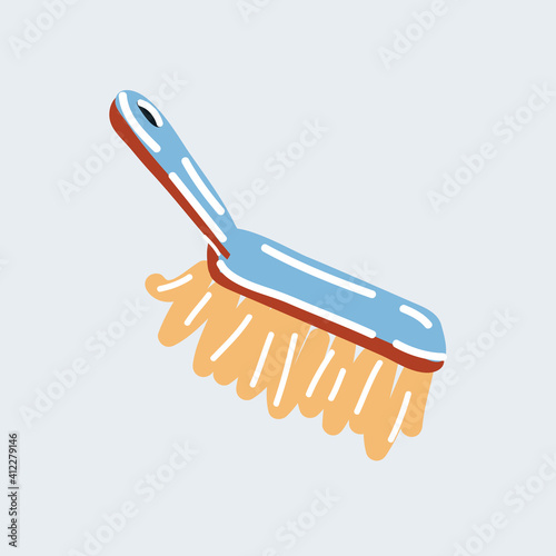 Vector illustration of brush on white background.