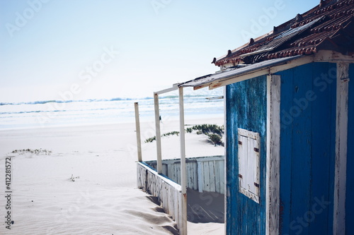 Beach Shacks in Costa da Caparica Portugal