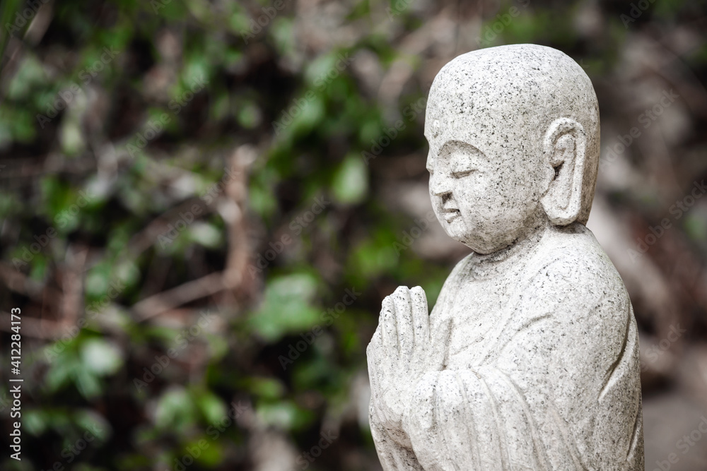 White Stone Buddha statue