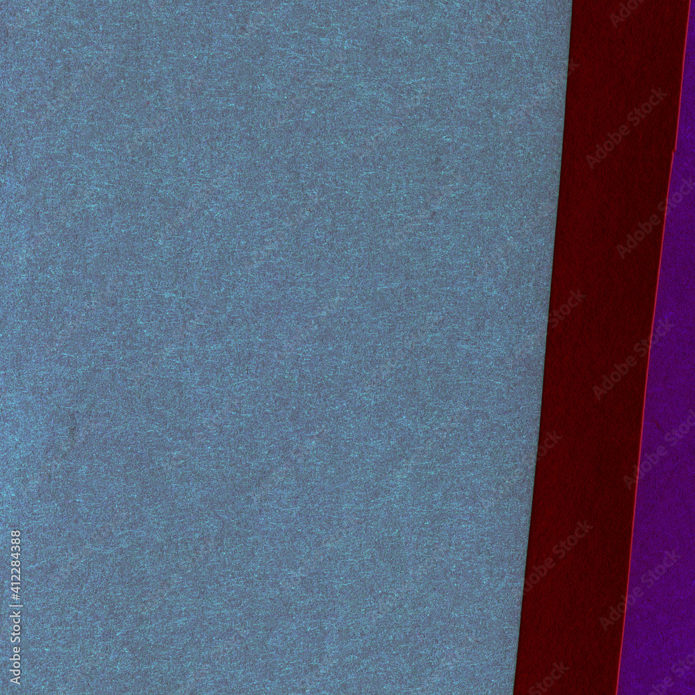Fototapeta premium Red and brown torn paper collage close-up. Texture made from various paper and cardboard parts. Damaged old paper background. Vintage blank wallpaper. Material design backdrop.