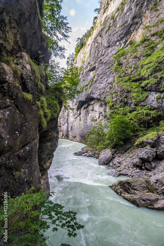 Aare Gorge in Berner Oberland in Switzerland