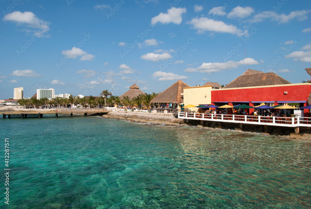 Cozumel Island Waterfront With A Restaurant