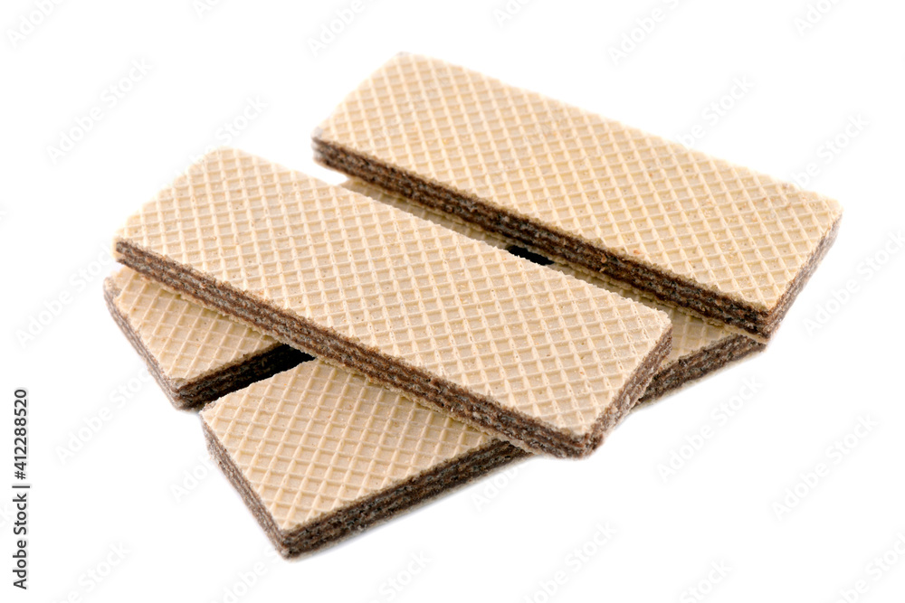 Wafer tiles on a white background. Wafer tiles on a white background.