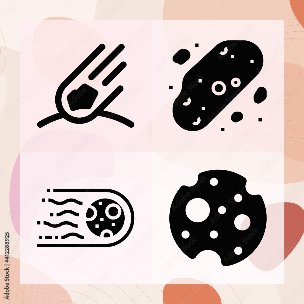Simple set of longest related filled icons Simple set of longest related filled icons