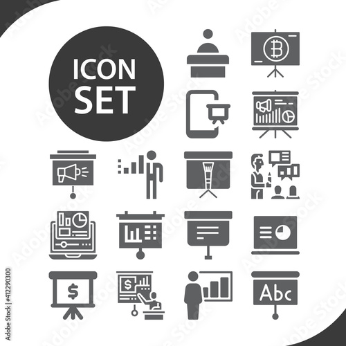 Simple set of spectacle related filled icons.