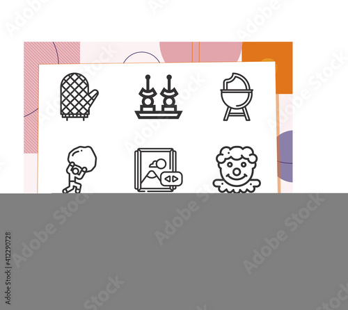 Simple set of 9 icons related to tempo